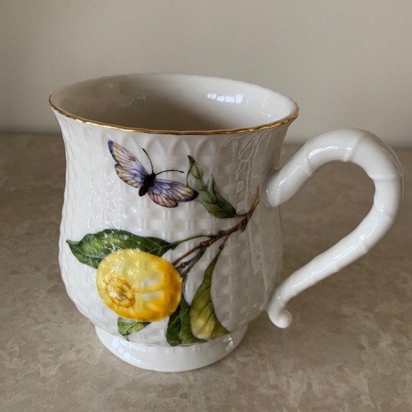 Grace Teaware Lemons Butterflies Bees Coffee Mug - Picture 1 of 6